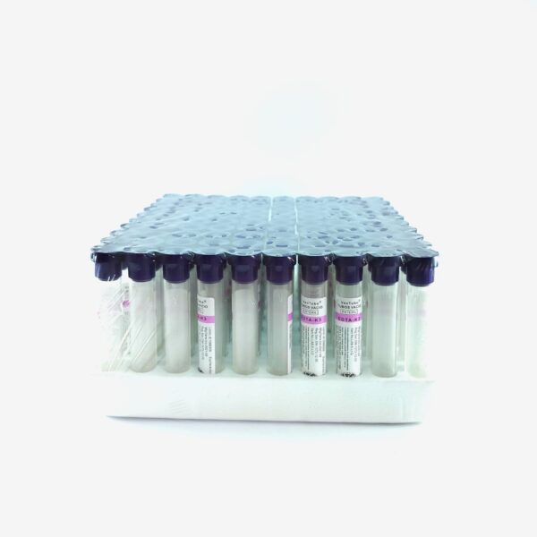 TUBO ENSAYO PARA PLASMA TAPA LILA (PAQUETE X 100 UND) 5ML