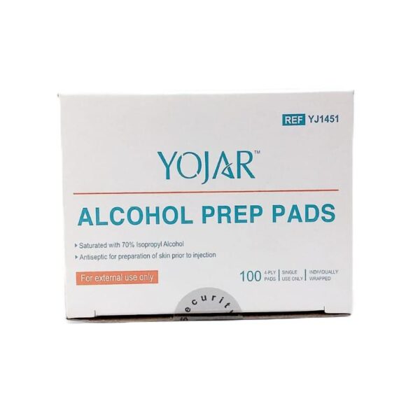 ALCOHOL PREP PAD 4 PLY 3X3 CM CAJAX100